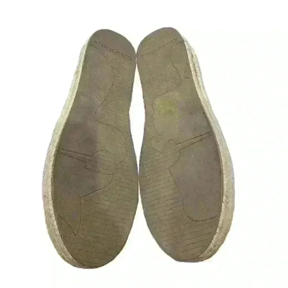 Cream and Tan Espadrille Flats with Jute Trim - Picture 6 of 7